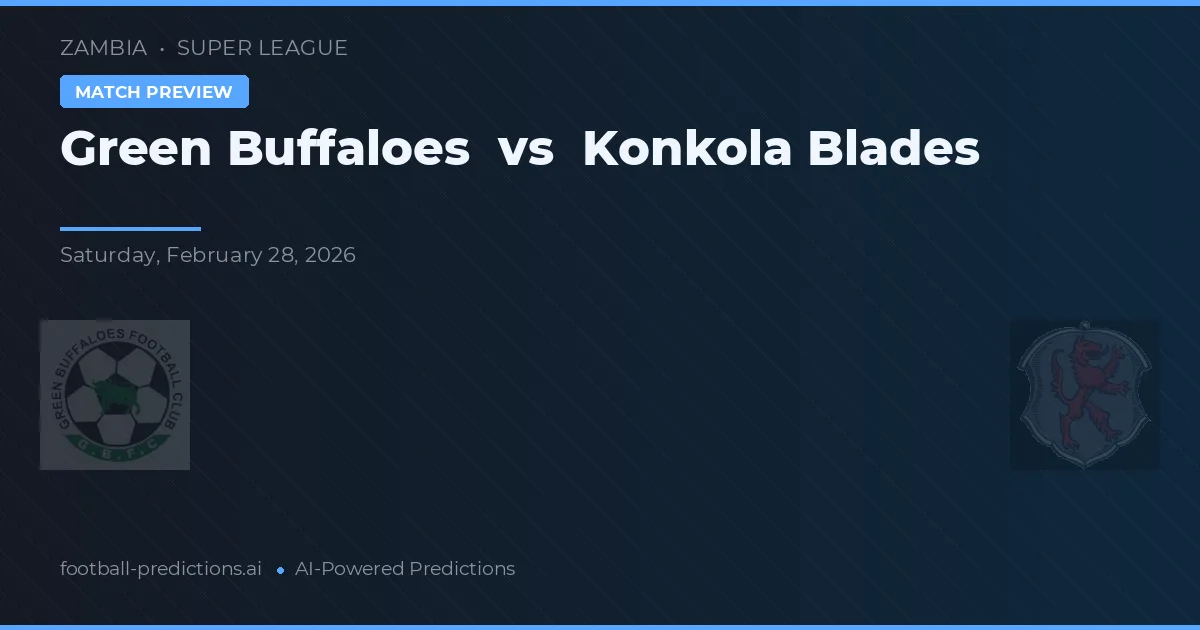 Búfalos Verdes vs Konkola Blades — pronóstico y previa del partido
