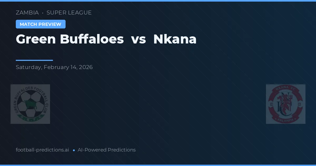 Búfalos Verdes vs Nkana — pronóstico y previa del partido
