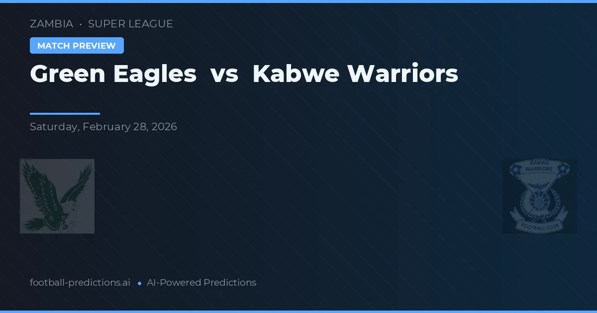 Águilas Verdes vs Guerreros de Kabwe — pronóstico y previa del partido