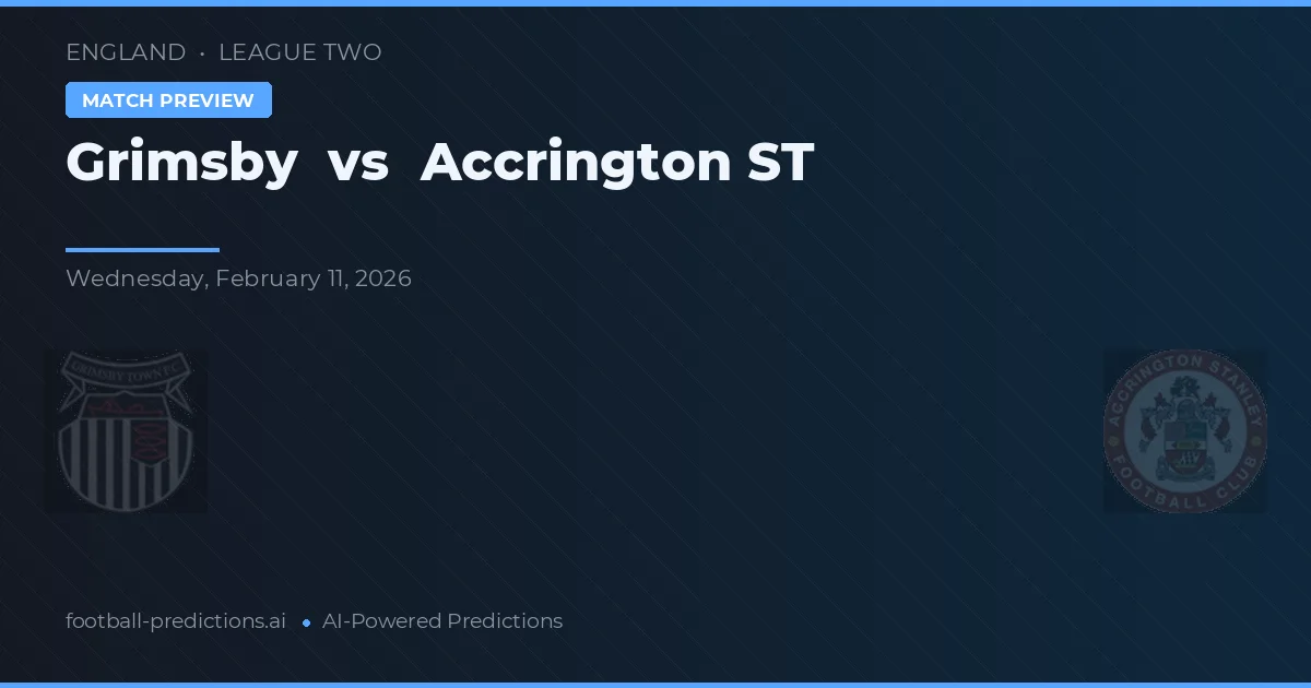 Grimsby Town vs Accrington Stanley — pronóstico y previa del partido