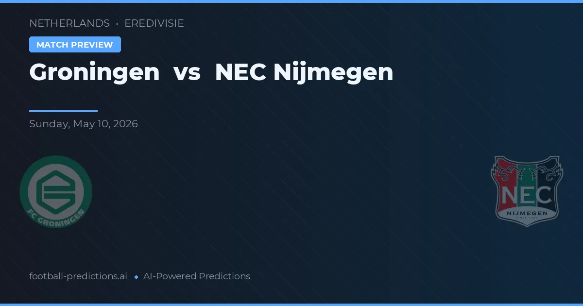 Groninga vs NEC Nijmegen — pronóstico y previa del partido