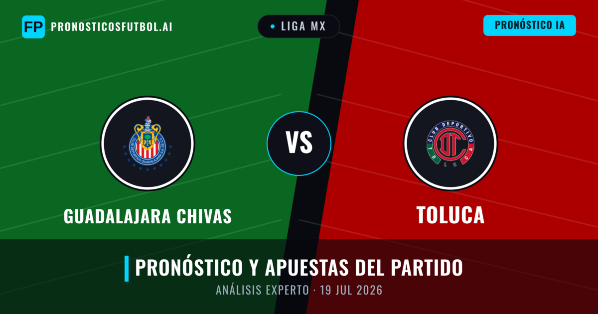 Guadalajara Chivas vs Toluca — pronóstico y previa del partido