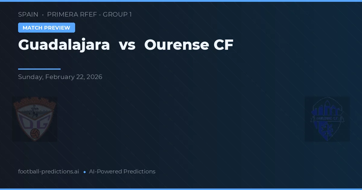 Guadalajara vs Ourense CF — pronóstico y previa del partido