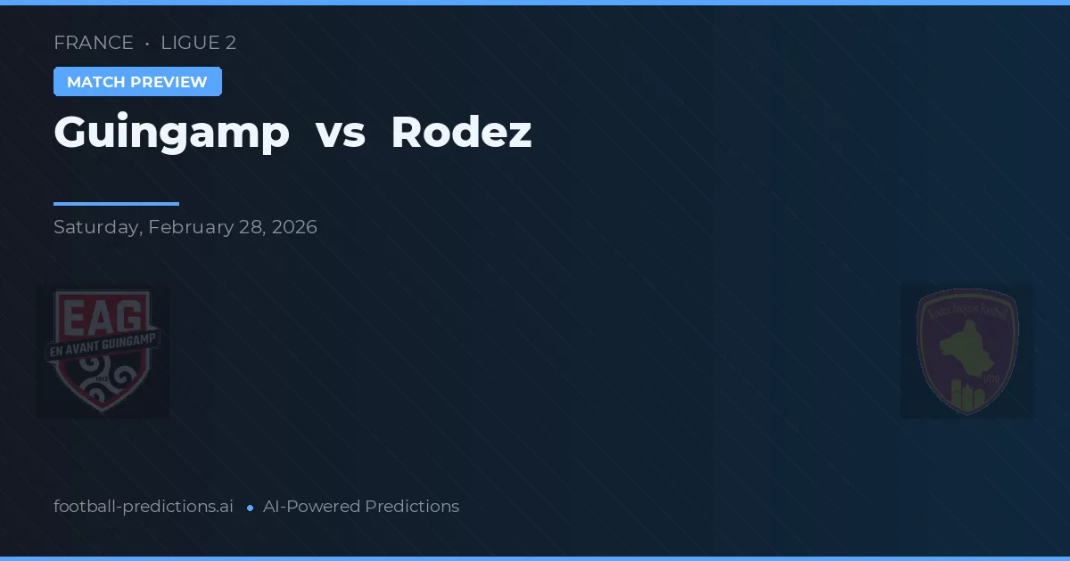 Guingamp vs Rodez — pronóstico y previa del partido