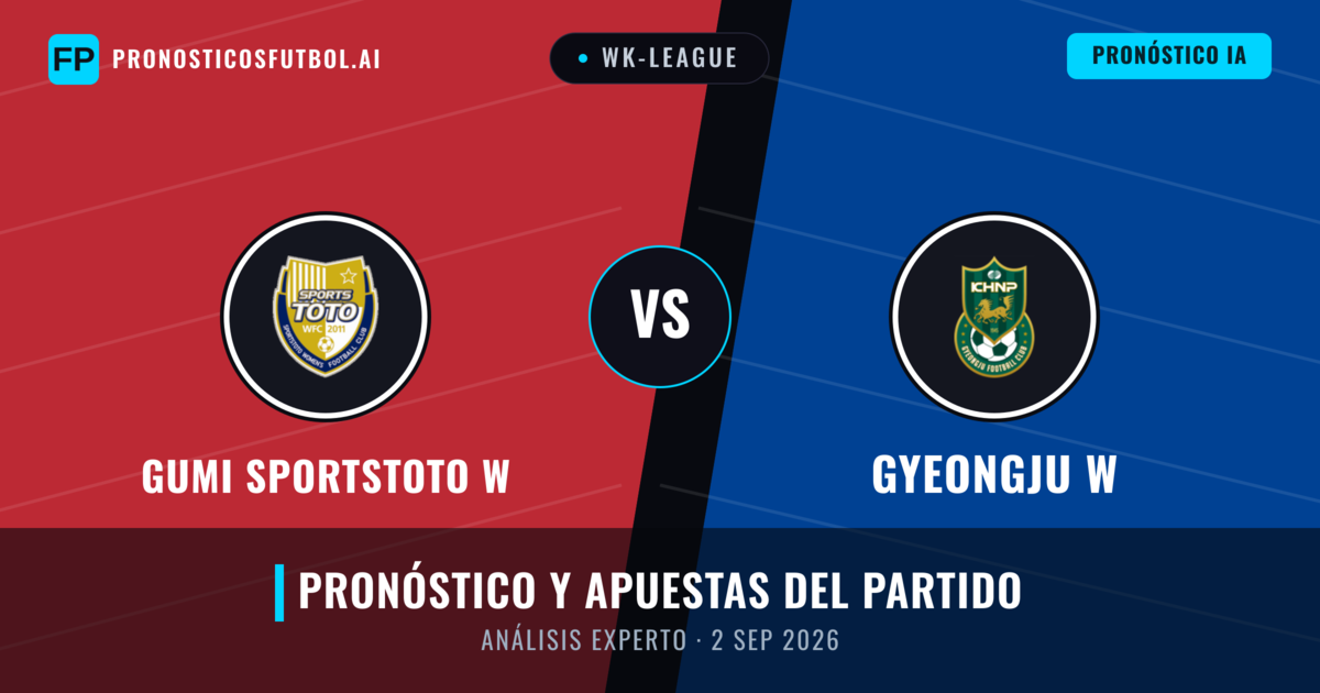 Gumi Sportstoto W vs Gyeongju W — pronóstico y previa del partido