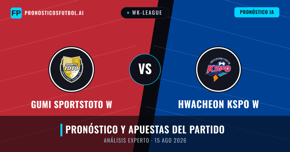Gumi Sportstoto W vs Hwacheon KSPO W — pronóstico y previa del partido