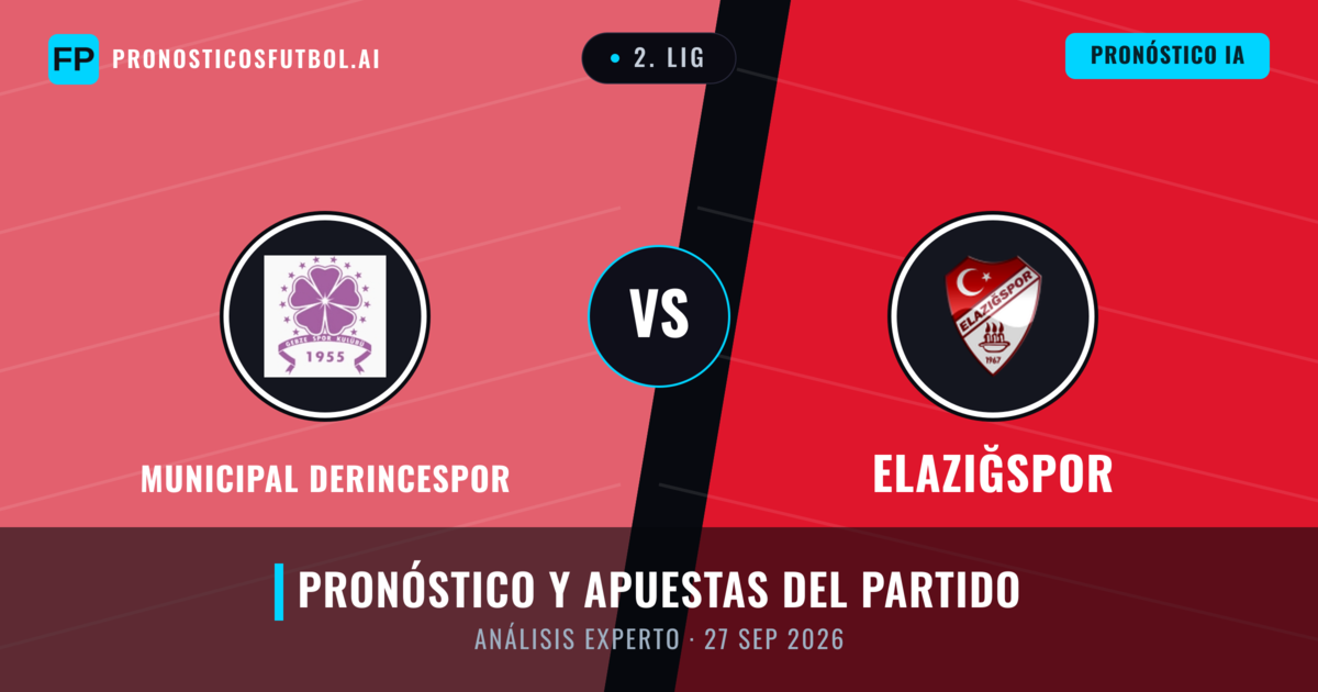 Municipal Derincespor vs Elazığspor — pronóstico y previa del partido