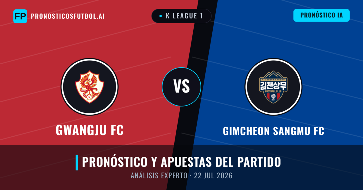 Gwangju FC vs Gimcheon Sangmu FC — pronóstico y previa del partido