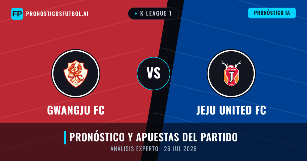 Gwangju FC vs Jeju United FC — pronóstico y previa del partido