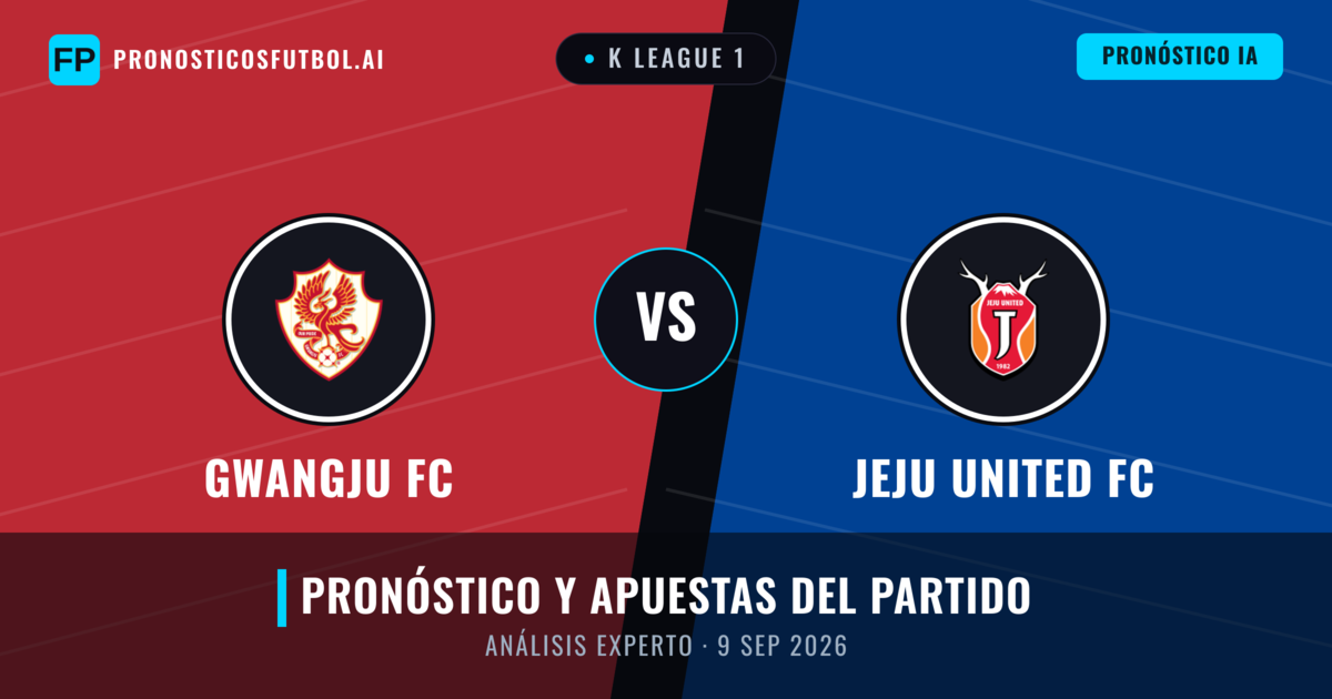 Gwangju FC vs Jeju United FC — pronóstico y previa del partido