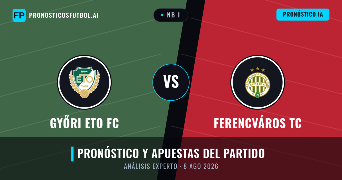 Győri ETO FC vs Ferencváros TC — pronóstico y previa del partido