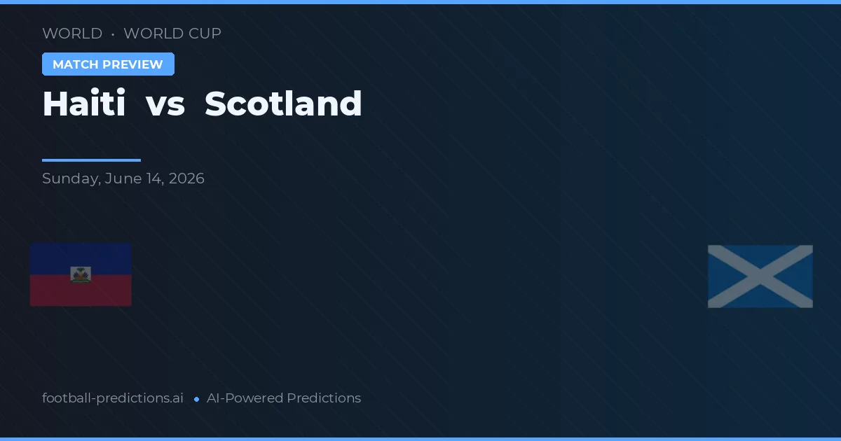 Haití vs Escocia — pronóstico y previa del partido