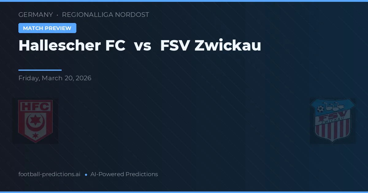 Hallescher FC vs FSV Zwickau — pronóstico y previa del partido