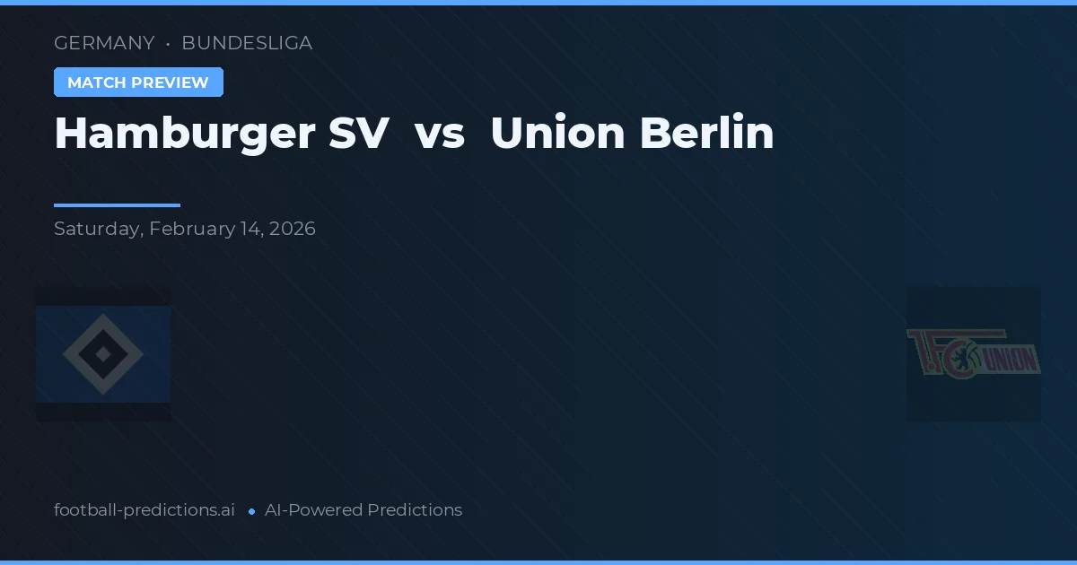 Hamburgo SV vs Union Berlín — pronóstico y previa del partido