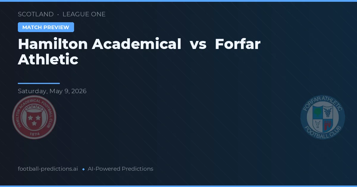 Hamilton Academical vs Forfar Athletic — pronóstico y previa del partido