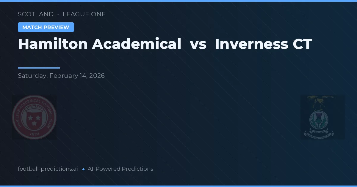 Hamilton Academical vs Inverness CT — pronóstico y previa del partido