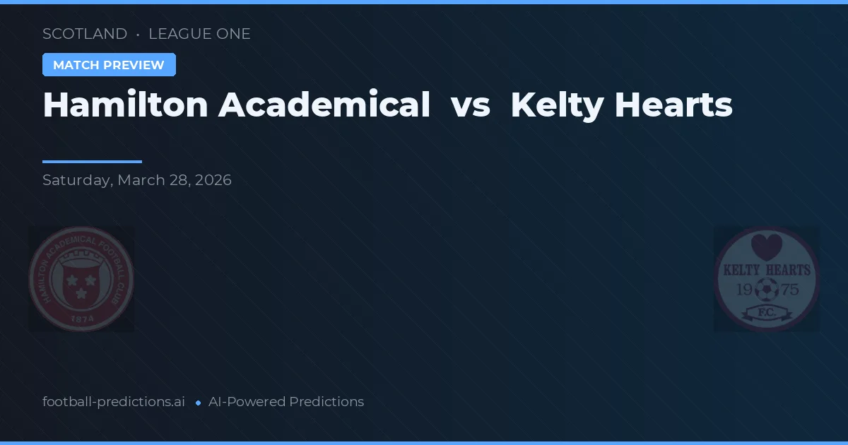 Hamilton Academical vs Kelty Hearts — pronóstico y previa del partido