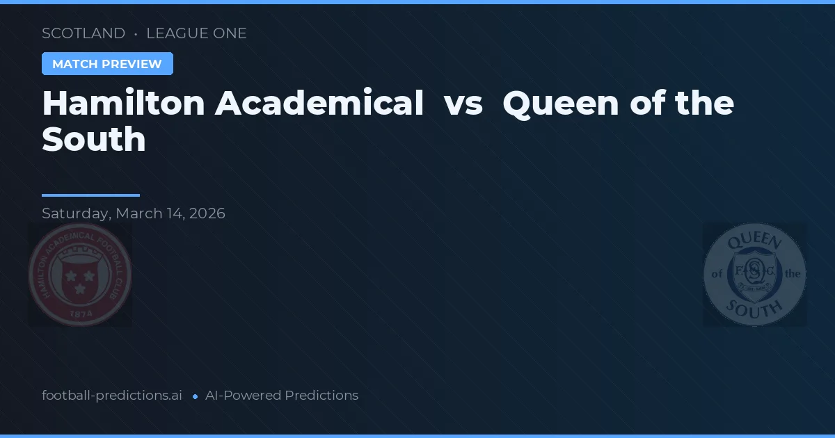 Hamilton Academical vs Queen of the South — pronóstico y previa del partido