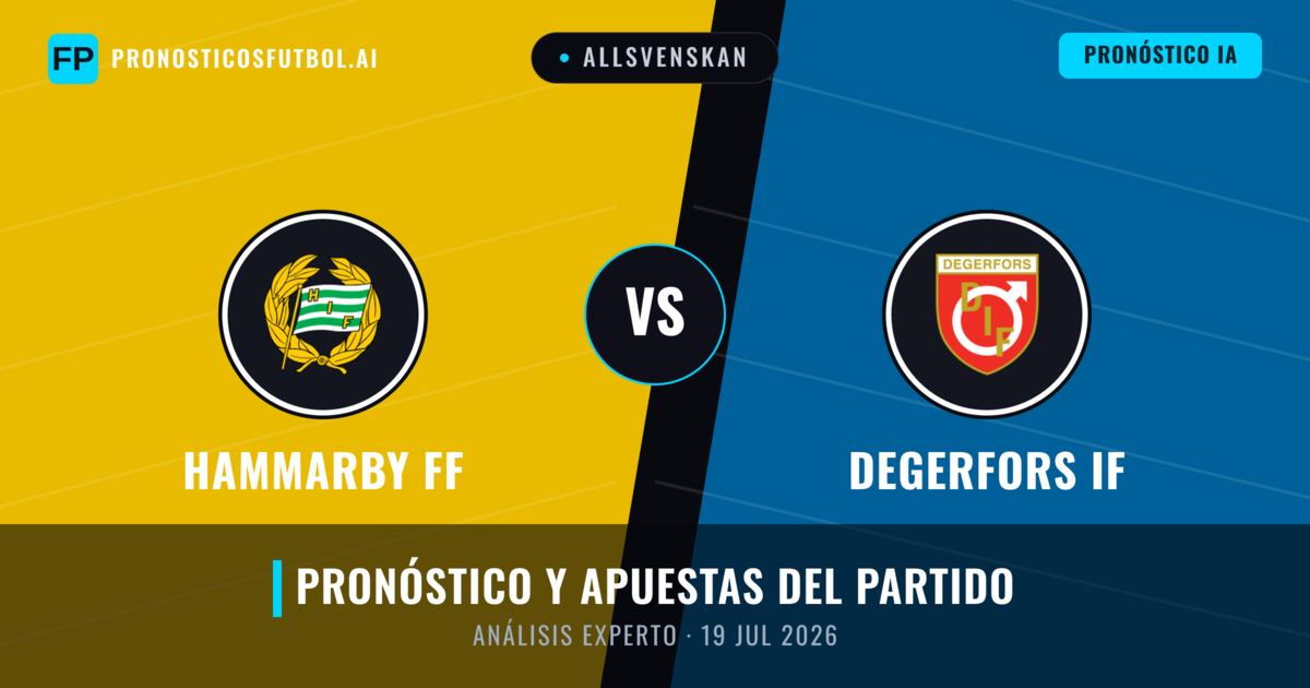 Hammarby FF vs Degerfors IF — pronóstico y previa del partido