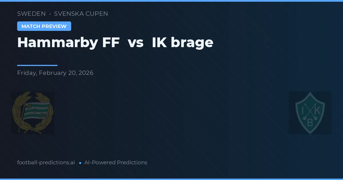 Hammarby FF vs IK Bälinge — pronóstico y previa del partido
