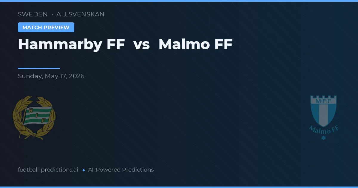 Hammarby FF vs Malmö FF — pronóstico y previa del partido