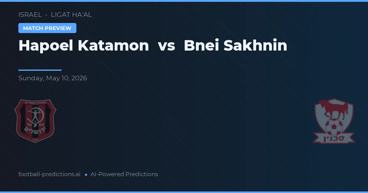 Hapoel Katamon vs Bnei Sakhnin — pronóstico y previa del partido
