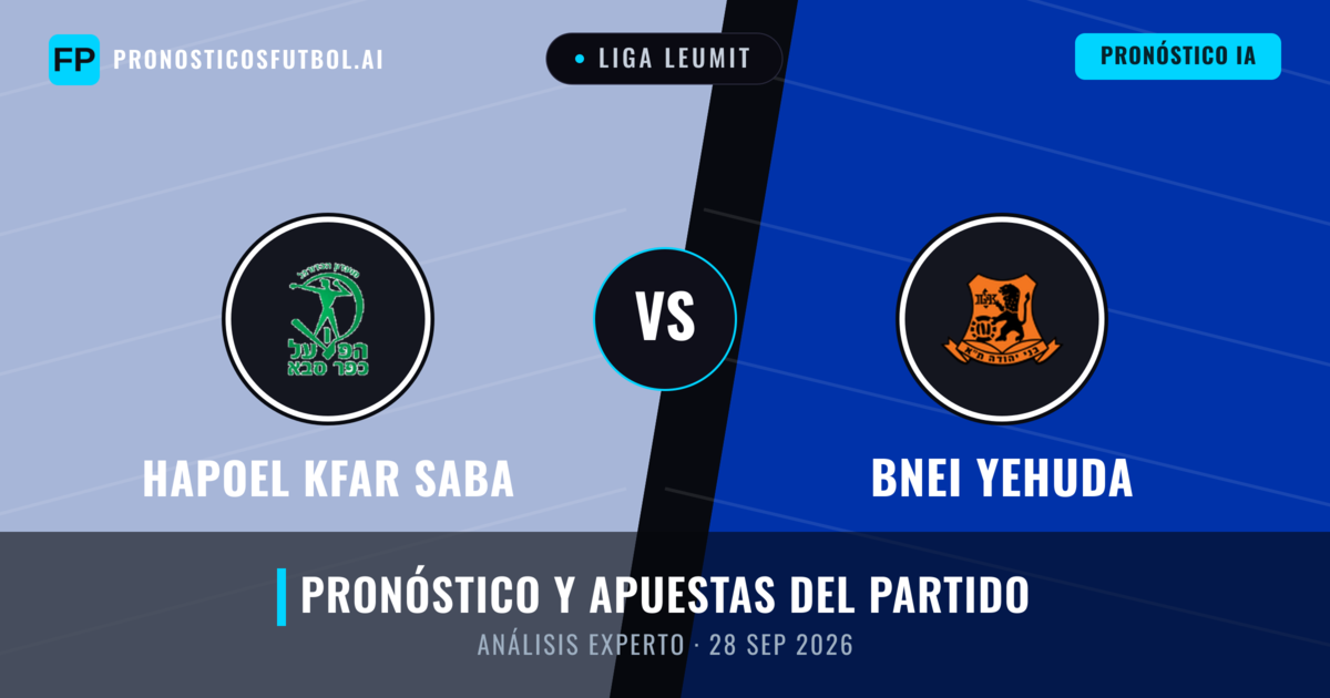 Hapoel Kfar Saba vs Bnei Yehuda — pronóstico y previa del partido