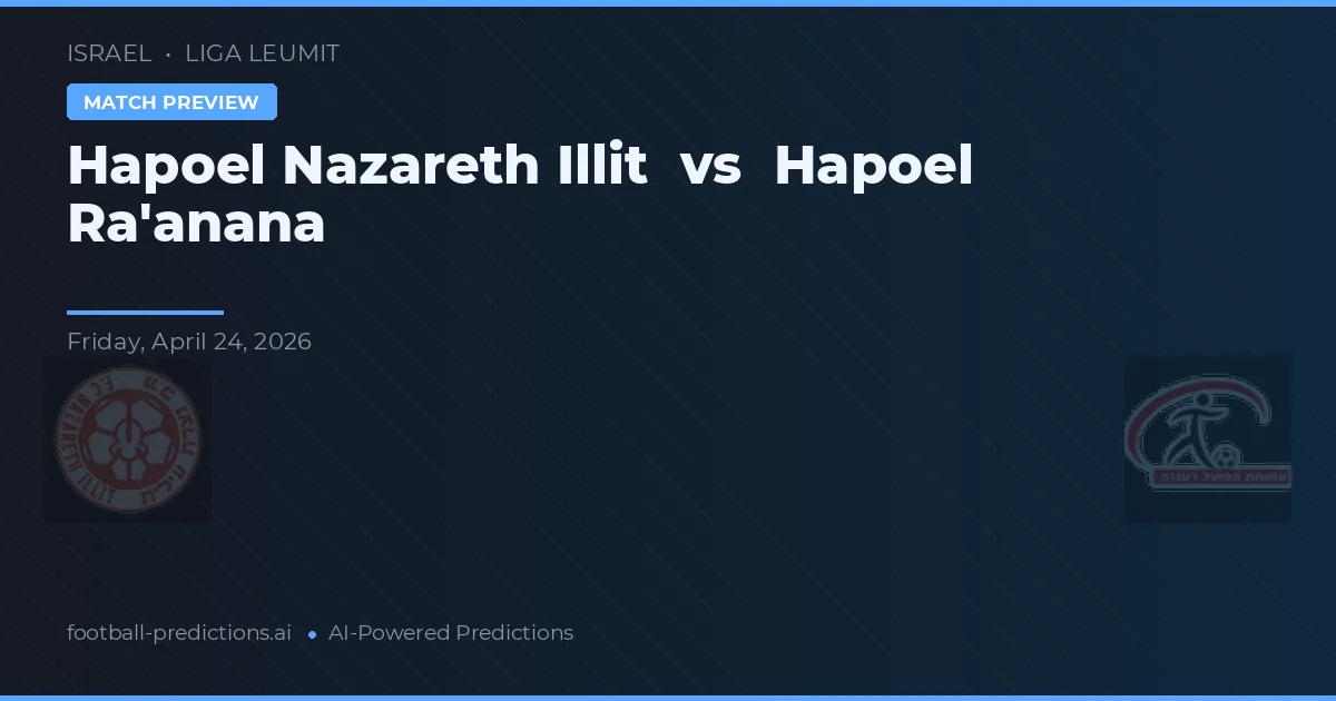 Hapoel Ra'anana vs Hapoel Nazareth Illit — pronóstico y previa del partido