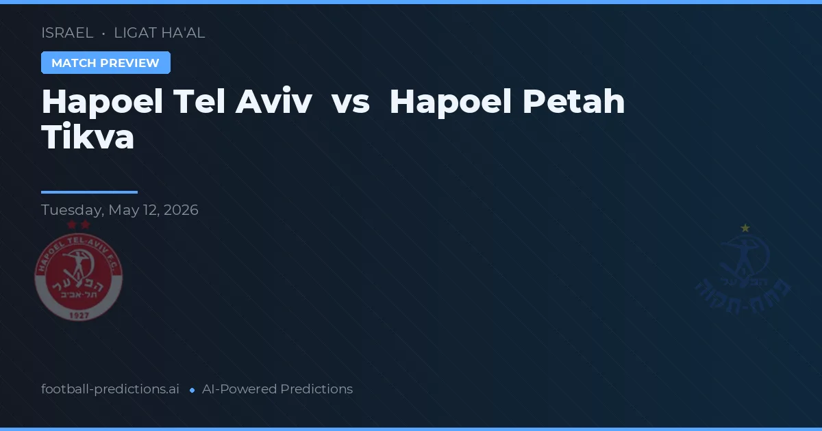 Hapoel Tel Aviv vs Hapoel Petah Tikva — pronóstico y previa del partido