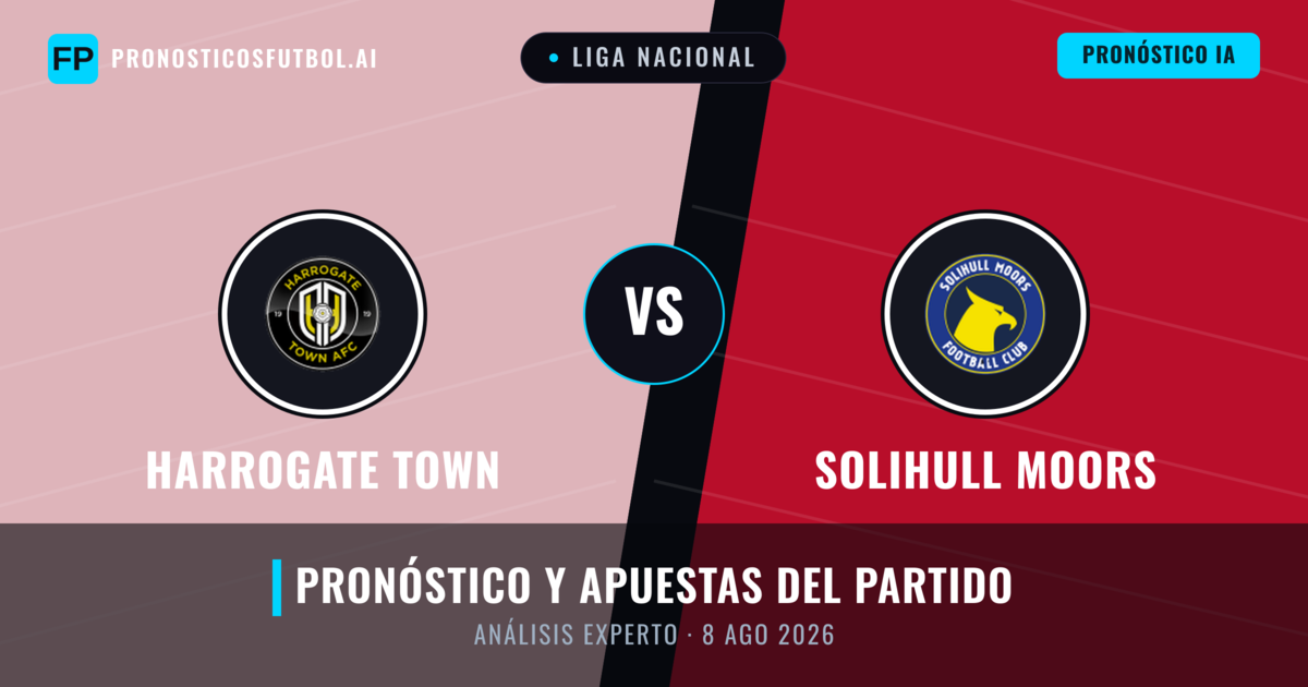 Harrogate Town vs Solihull Moors — pronóstico y previa del partido