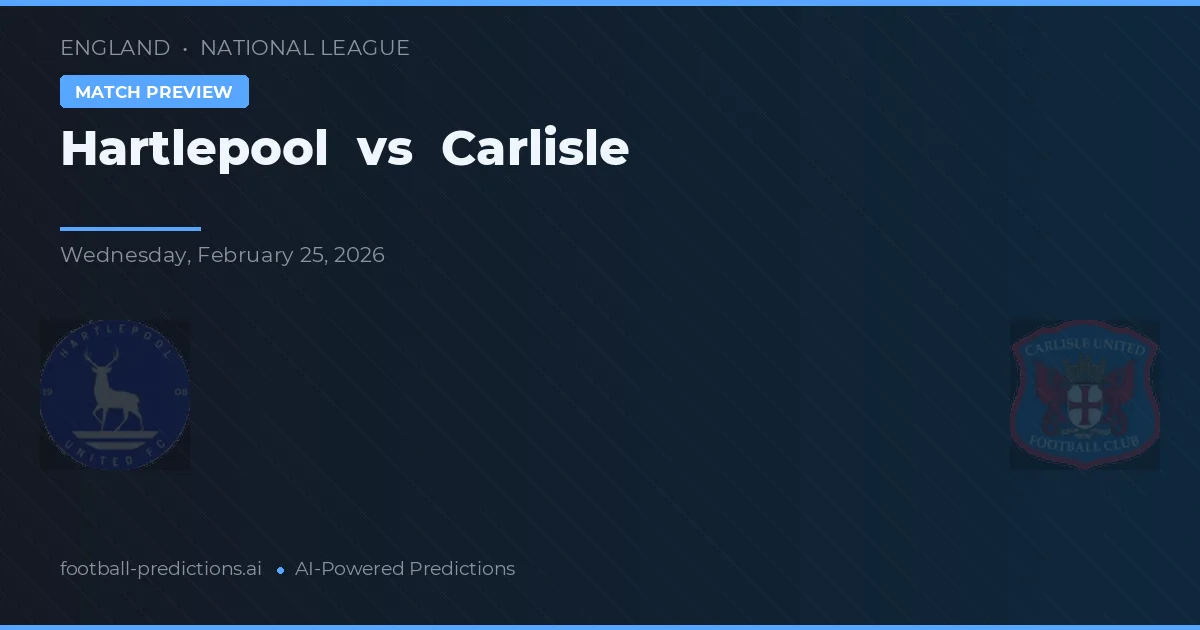 Hartlepool United vs Carlisle United — pronóstico y previa del partido