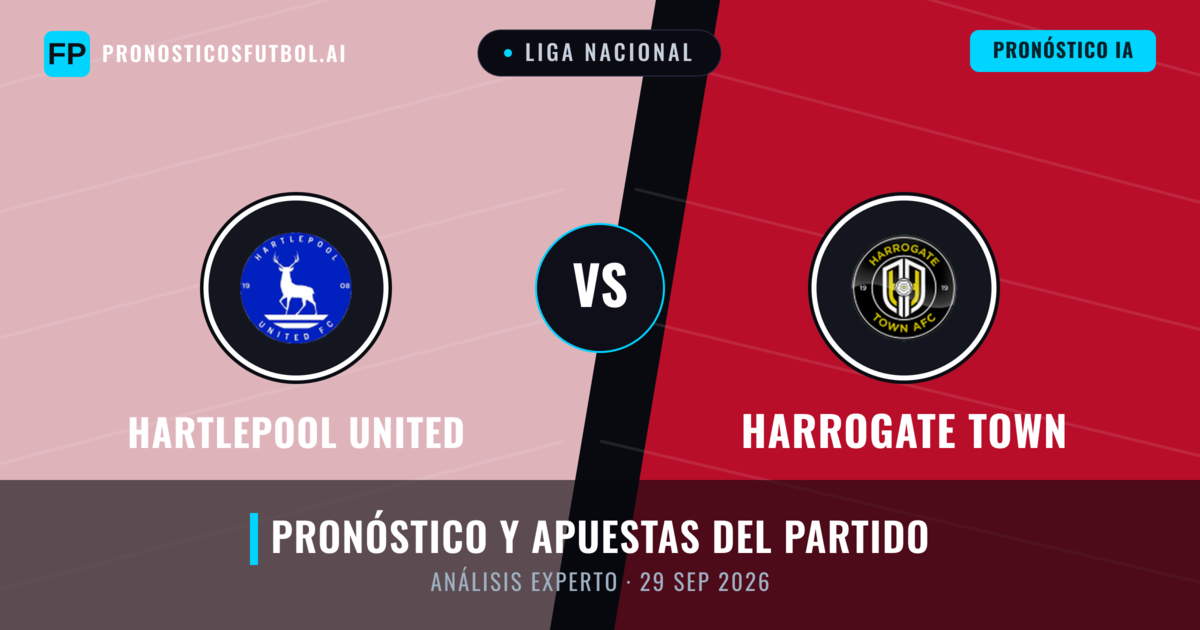 Hartlepool United vs Harrogate Town — pronóstico y previa del partido