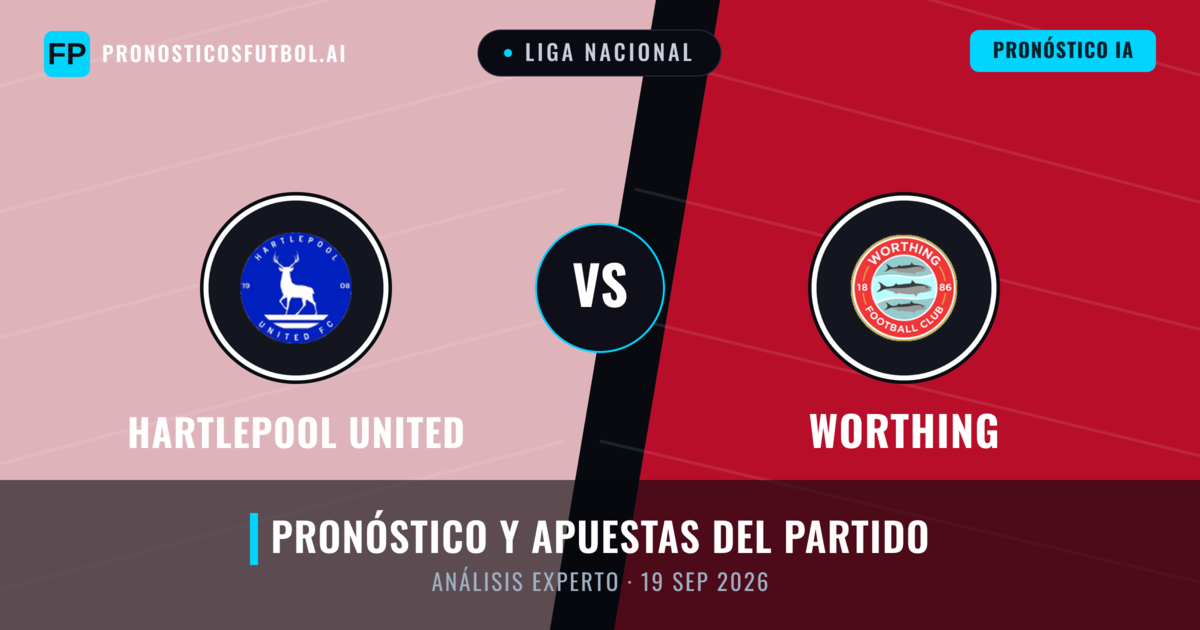 Hartlepool United vs Worthing — pronóstico y previa del partido