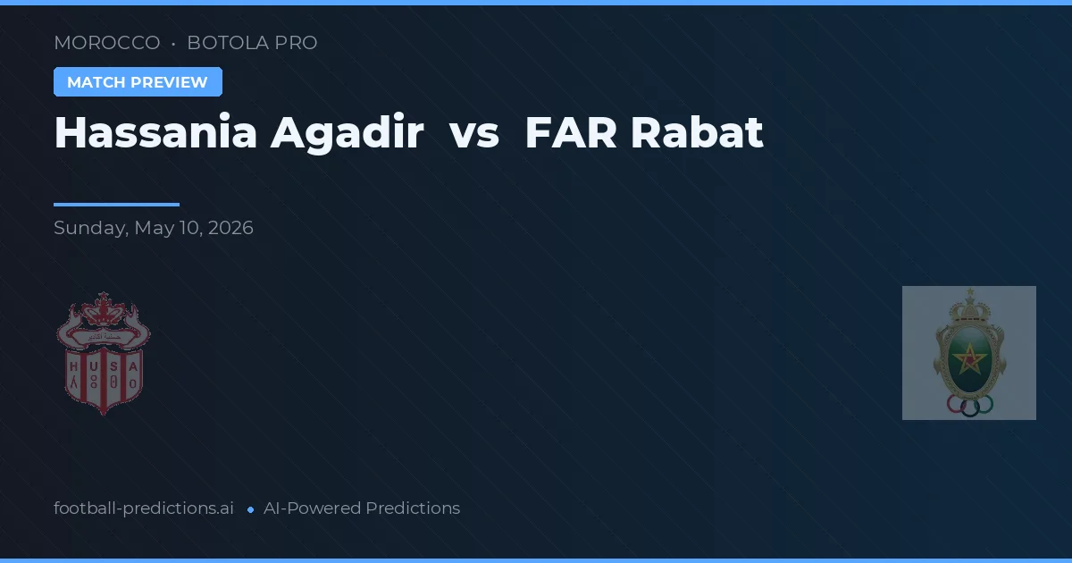 Hassania Agadir vs FAR Rabat — pronóstico y previa del partido