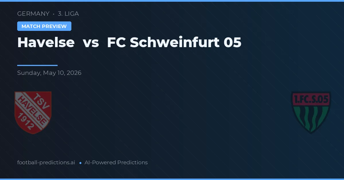 Havelse vs FC Schweinfurt 05 — pronóstico y previa del partido