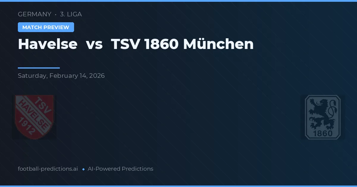 Havelse vs TSV 1860 Múnich — pronóstico y previa del partido