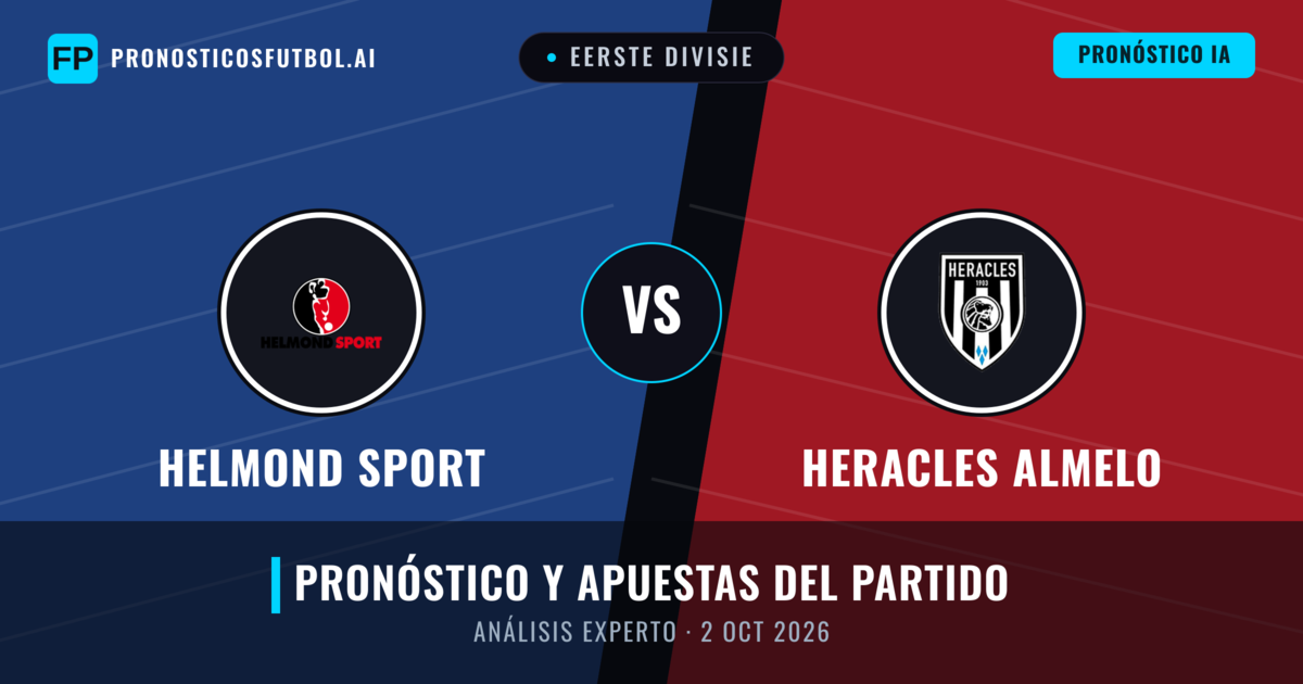 Helmond Sport vs Heracles Almelo — pronóstico y previa del partido