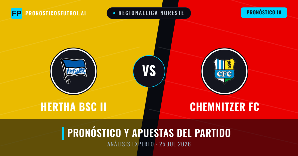 Hertha BSC II vs Chemnitzer FC — pronóstico y previa del partido
