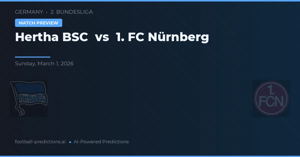 Hertha BSC vs 1. FC Núremberg — pronóstico y previa del partido