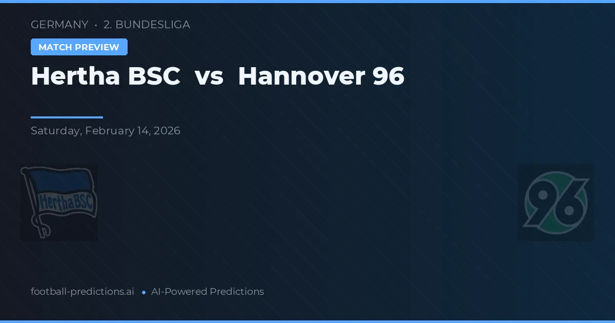 Hertha BSC vs Hannover 96 — pronóstico y previa del partido