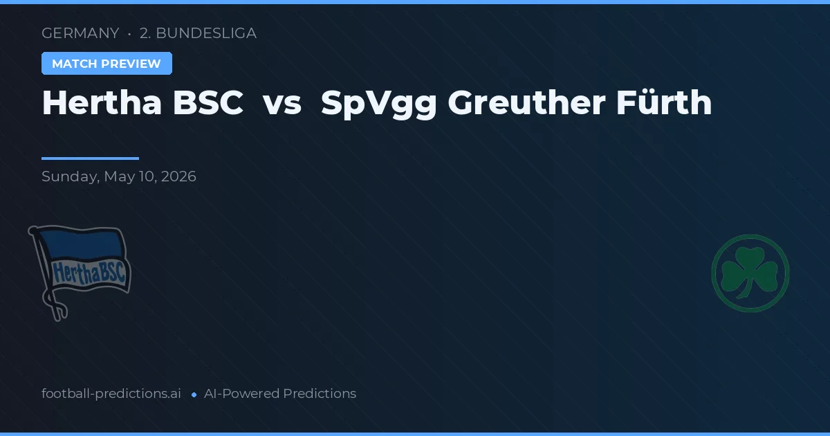 Hertha BSC vs SpVgg Greuther Fürth — pronóstico y previa del partido