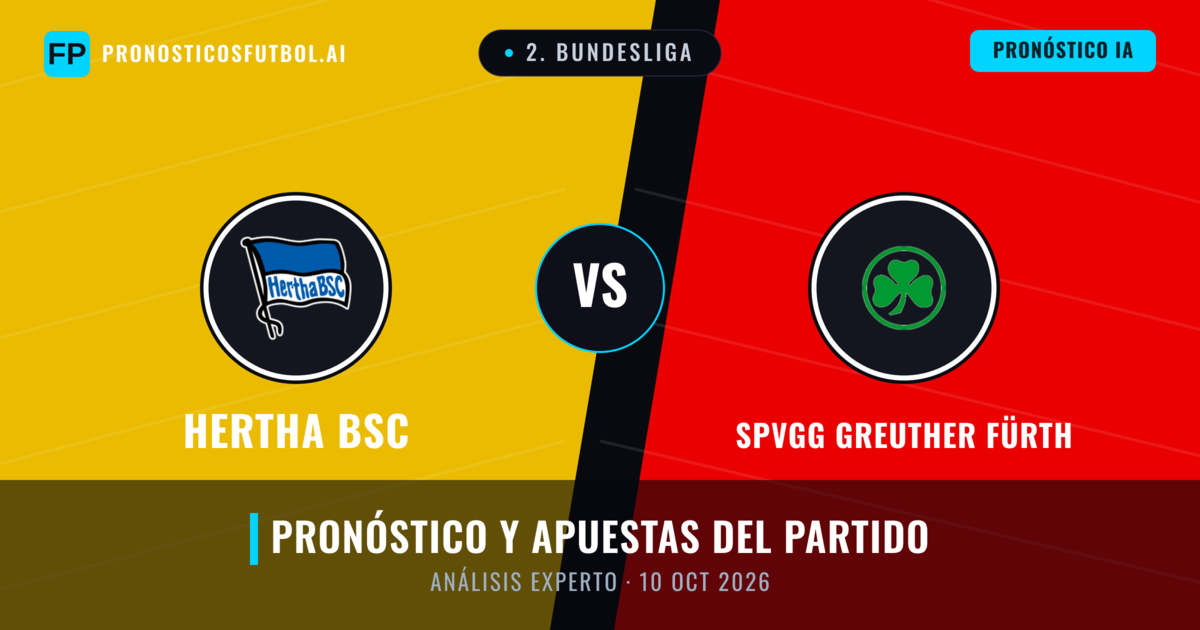 Hertha BSC vs SpVgg Greuther Fürth — pronóstico y previa del partido