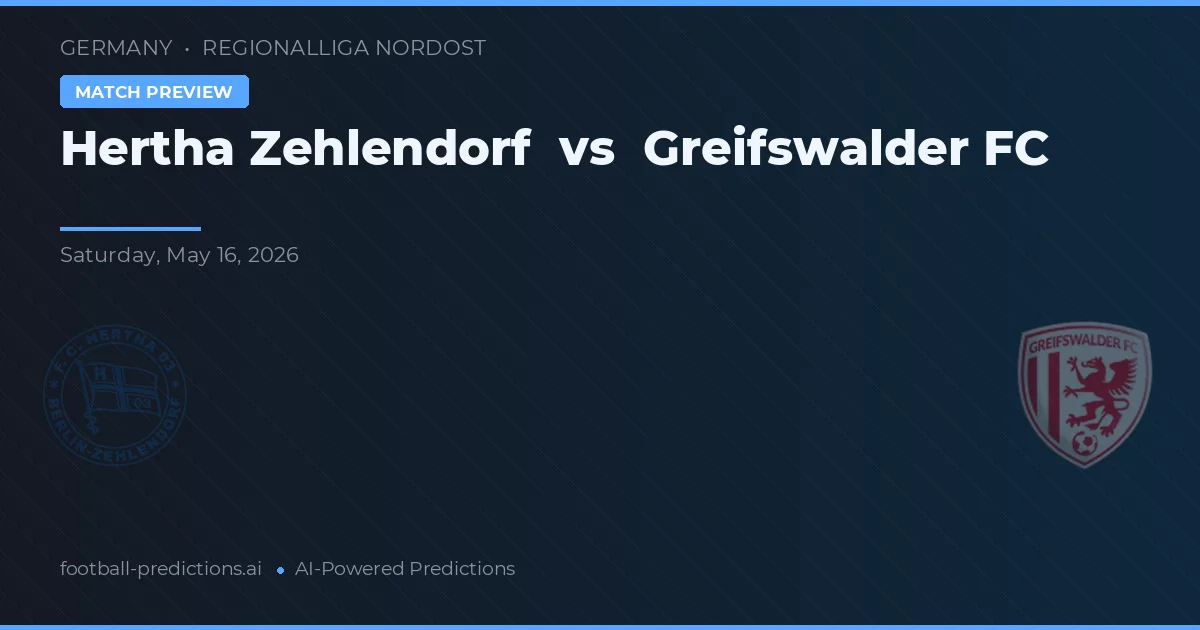 Hertha Zehlendorf vs Greifswalder FC — pronóstico y previa del partido