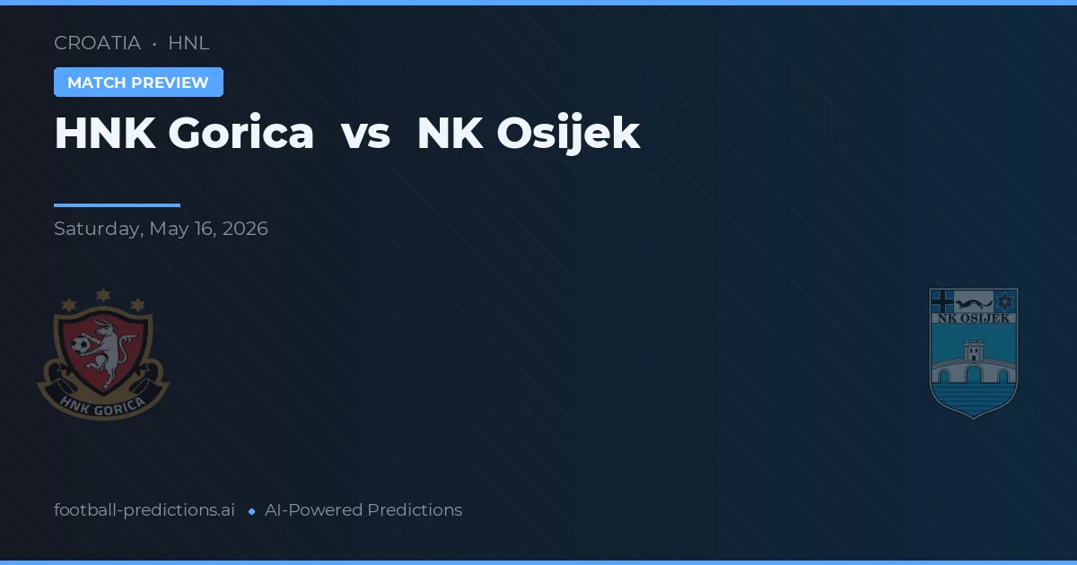 HNK Gora vs NK Osijek — pronóstico y previa del partido