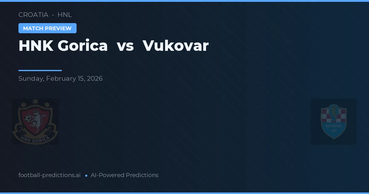 HNK Gora vs Vukovar — pronóstico y previa del partido
