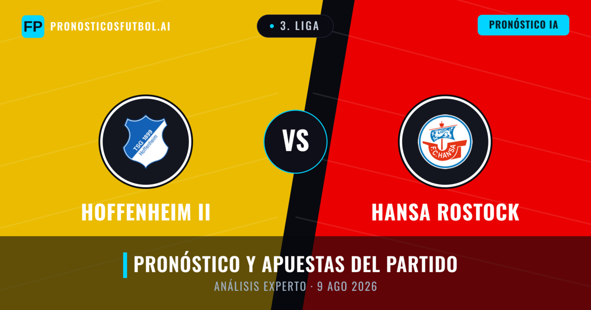 Hoffenheim II vs Hansa Rostock — pronóstico y previa del partido