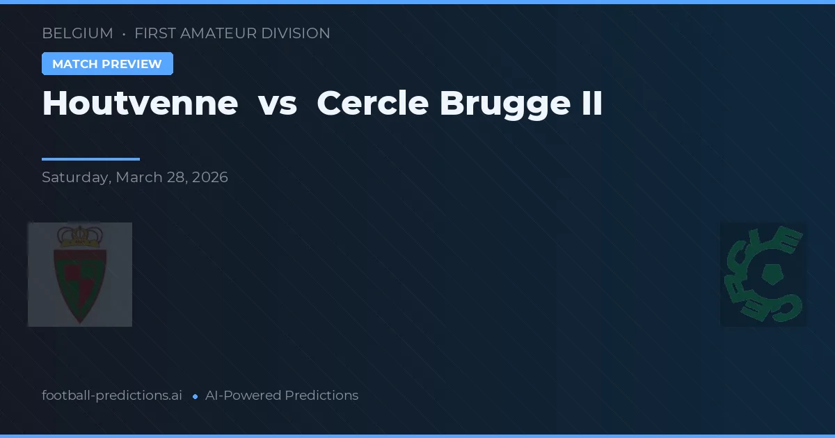 Houtvenne vs Cercle de Bruges II — pronóstico y previa del partido