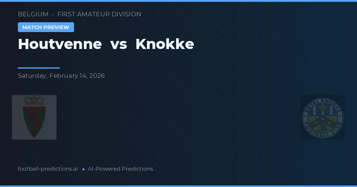 Houtvenne vs Knokke — pronóstico y previa del partido