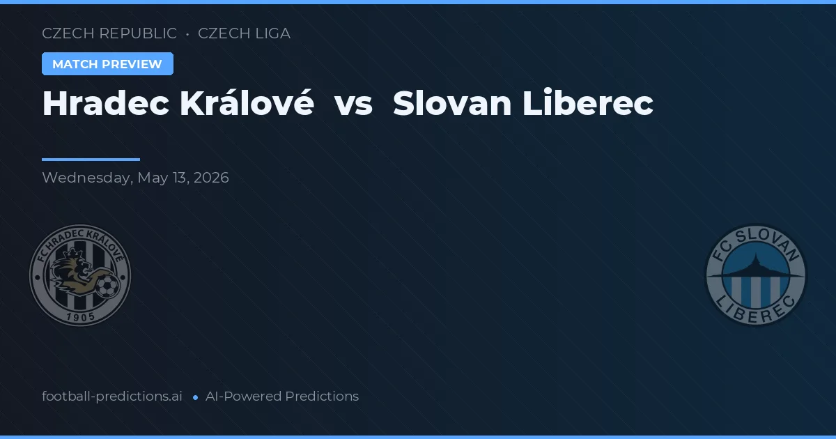 Hradec Králové vs Slovan Liberec — pronóstico y previa del partido