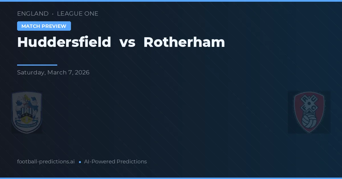 Huddersfield vs Rotherham — pronóstico y previa del partido